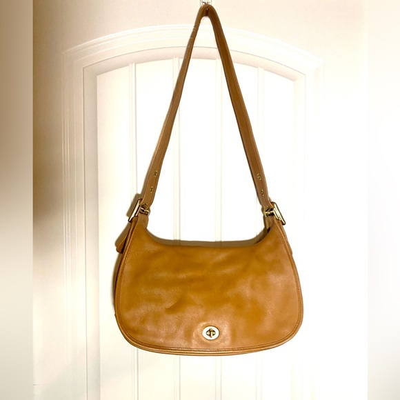 Coach Bags Rare Vintage 9s Coach Camel Leather Legacy Crescent